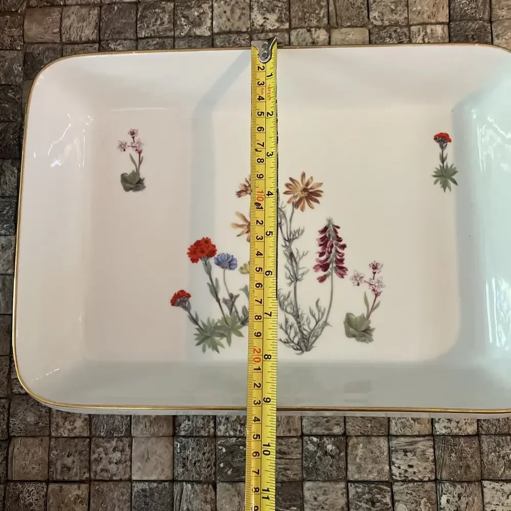 Louis Lourioux France Le Faune Wildflower Porcelain Baking Dish Ramekin Lot 10
